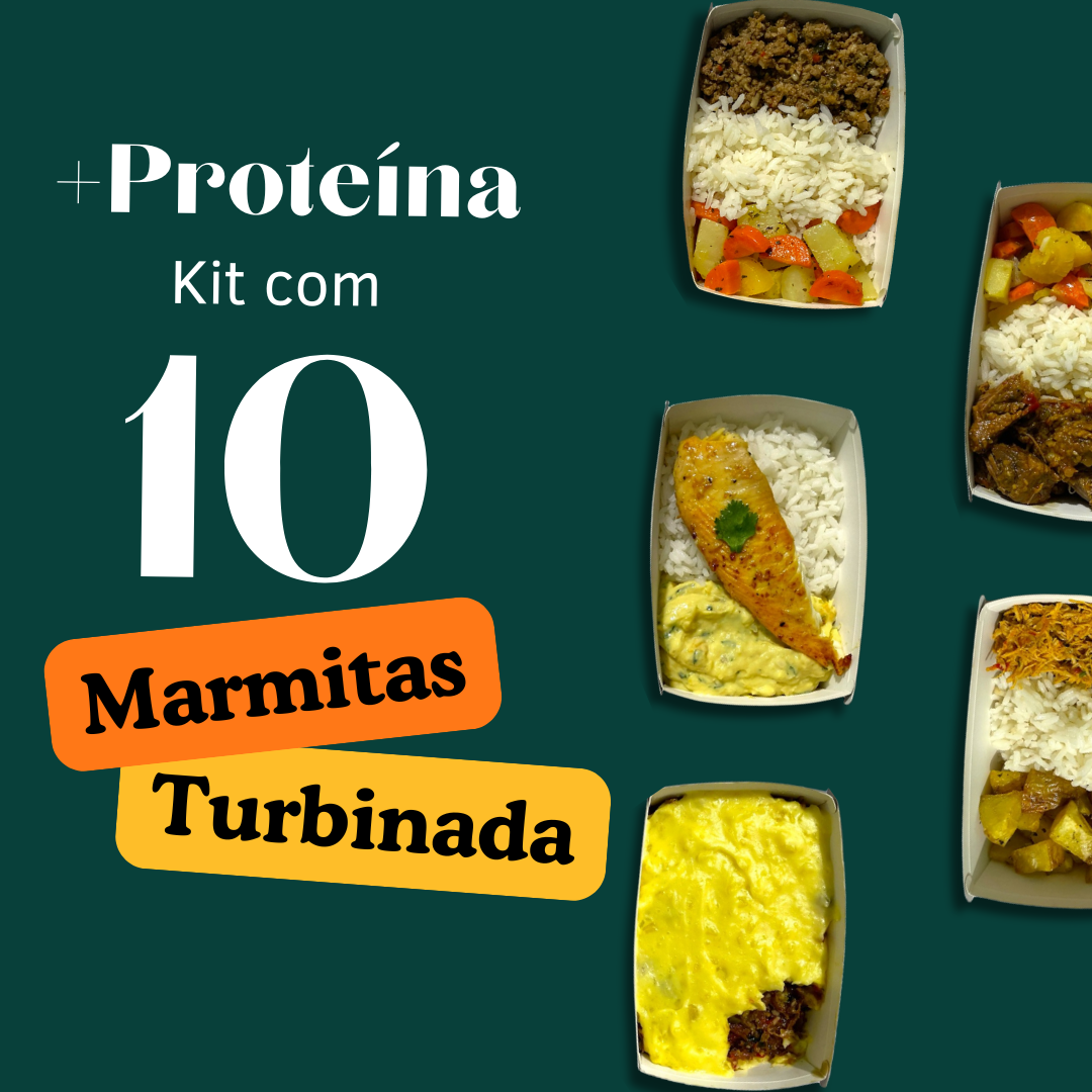 Kit 10 Marmitas Turbinadas – Refeições Reforçadas, Prontas e Saborosas