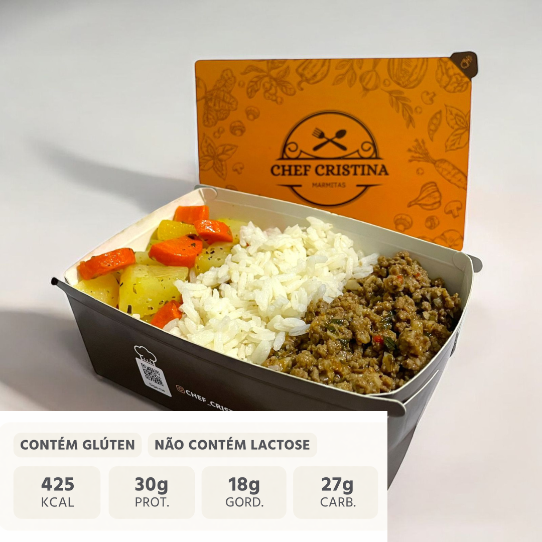 Carne Moída Molhadinha com Legumes Temperado