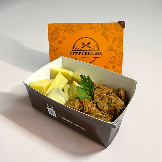 Musculo desfiado com batata doce