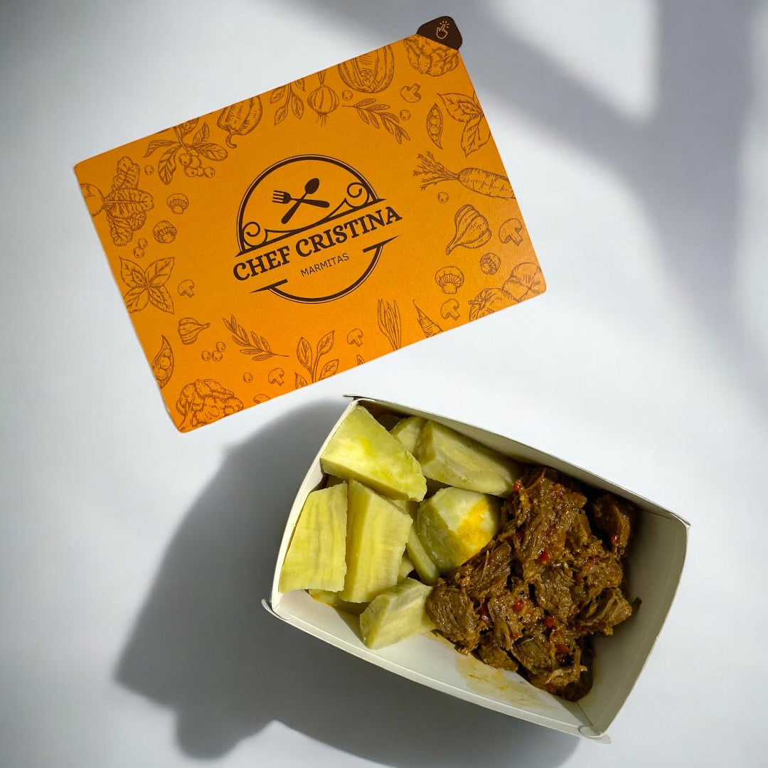 Musculo desfiado com batata doce