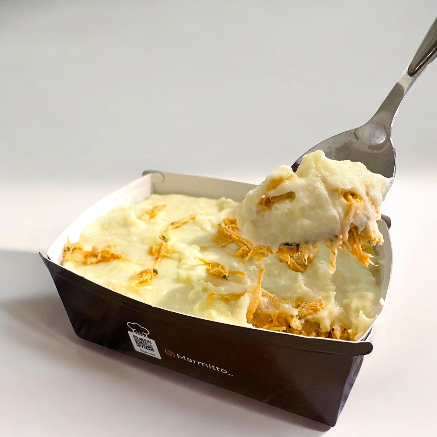 Escondidinho de batata com frango desfiado
