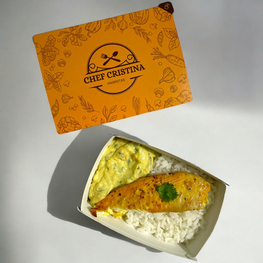 Filé de tilápia com creme de milho