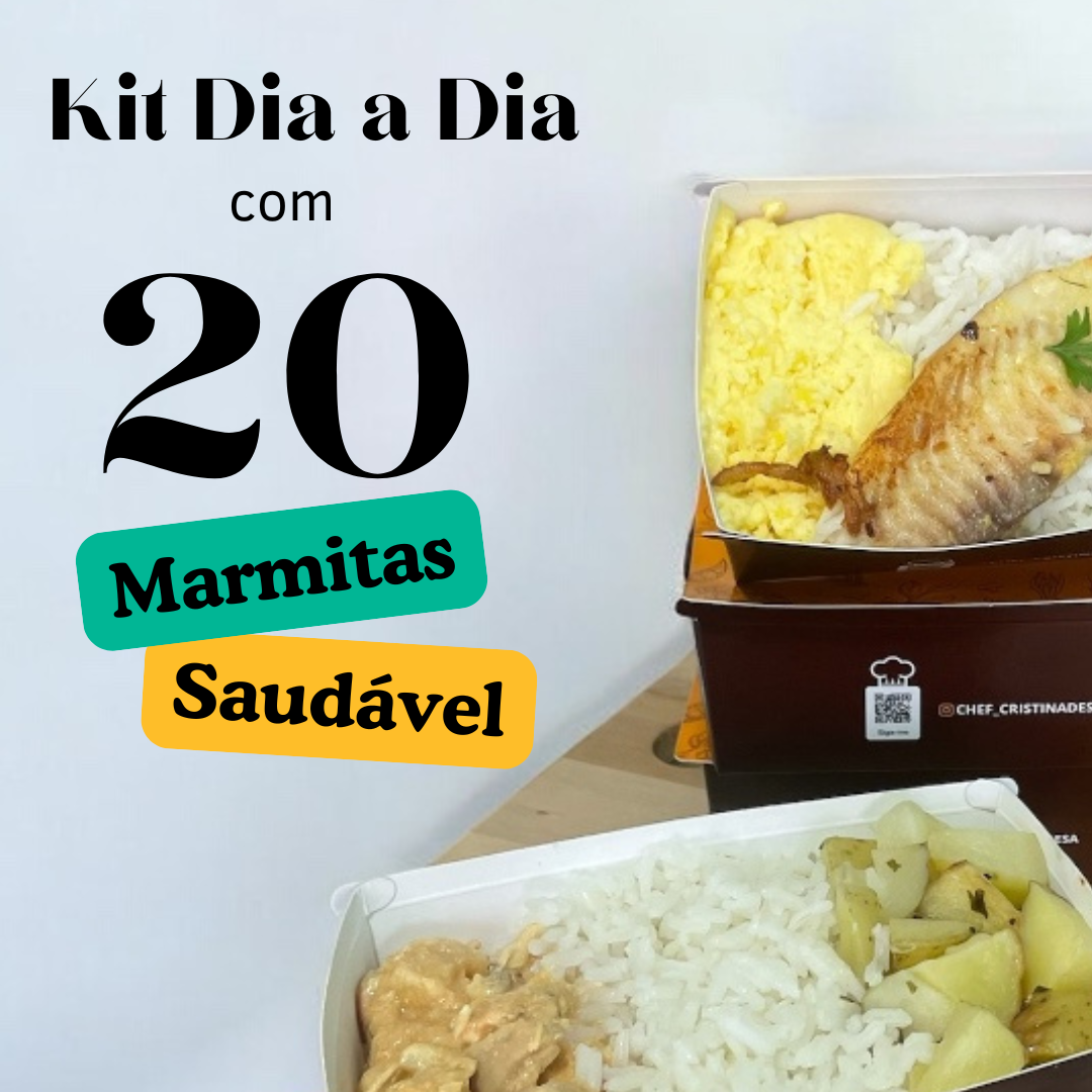 Kit 20 Marmitas Saudáveis – Alimentação Prática, Leve e Congelada