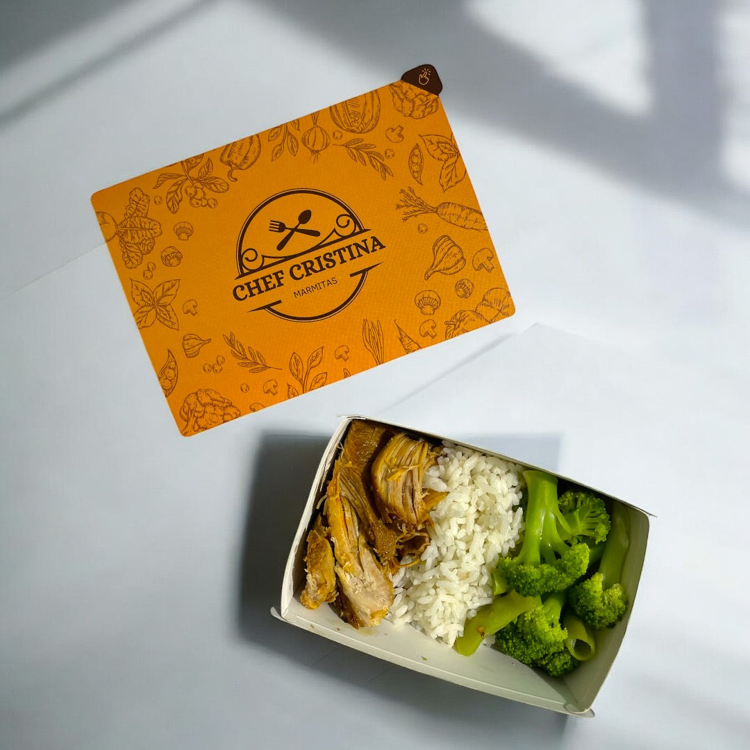 Lombo com arroz e legumes