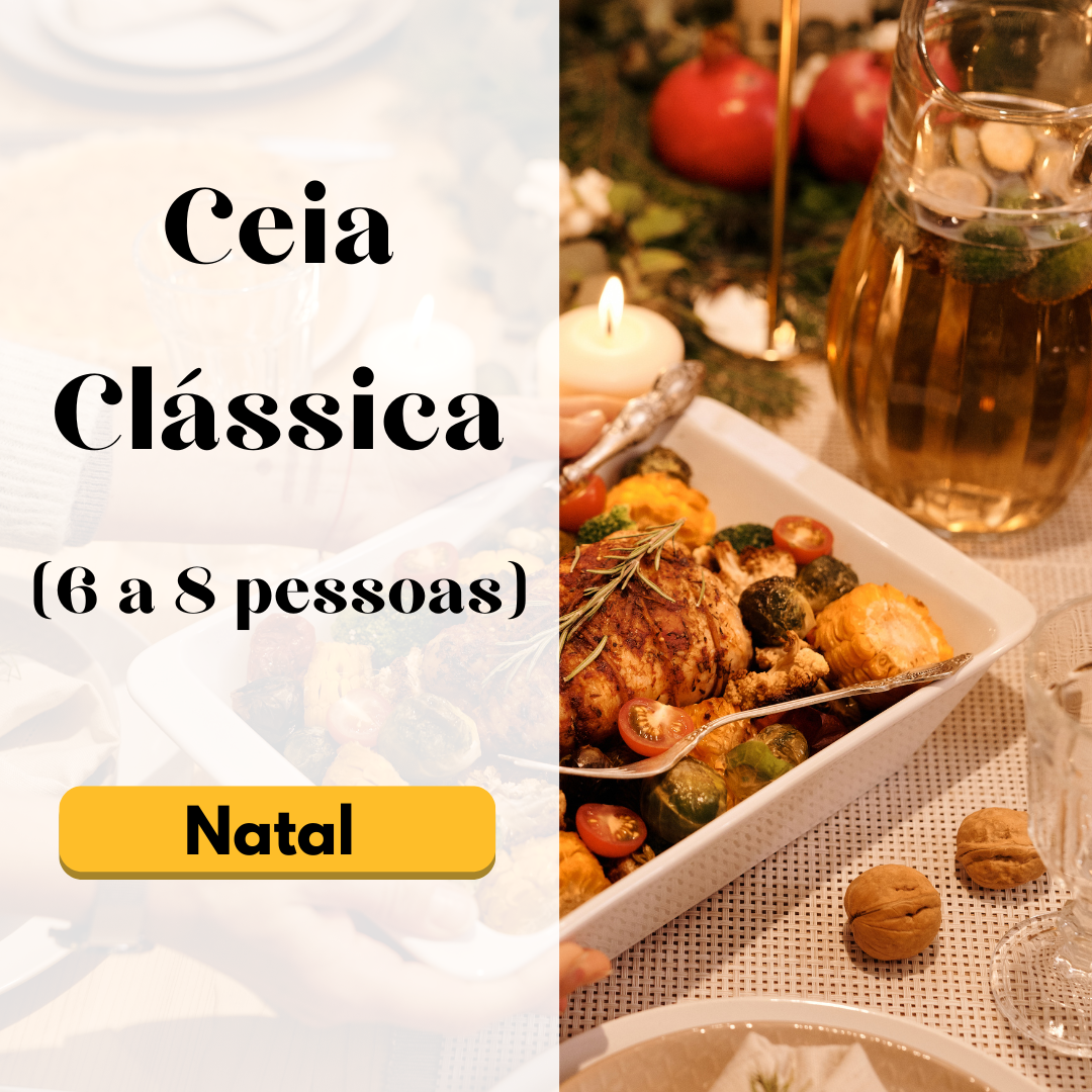 Ceia clássica de Natal pronta