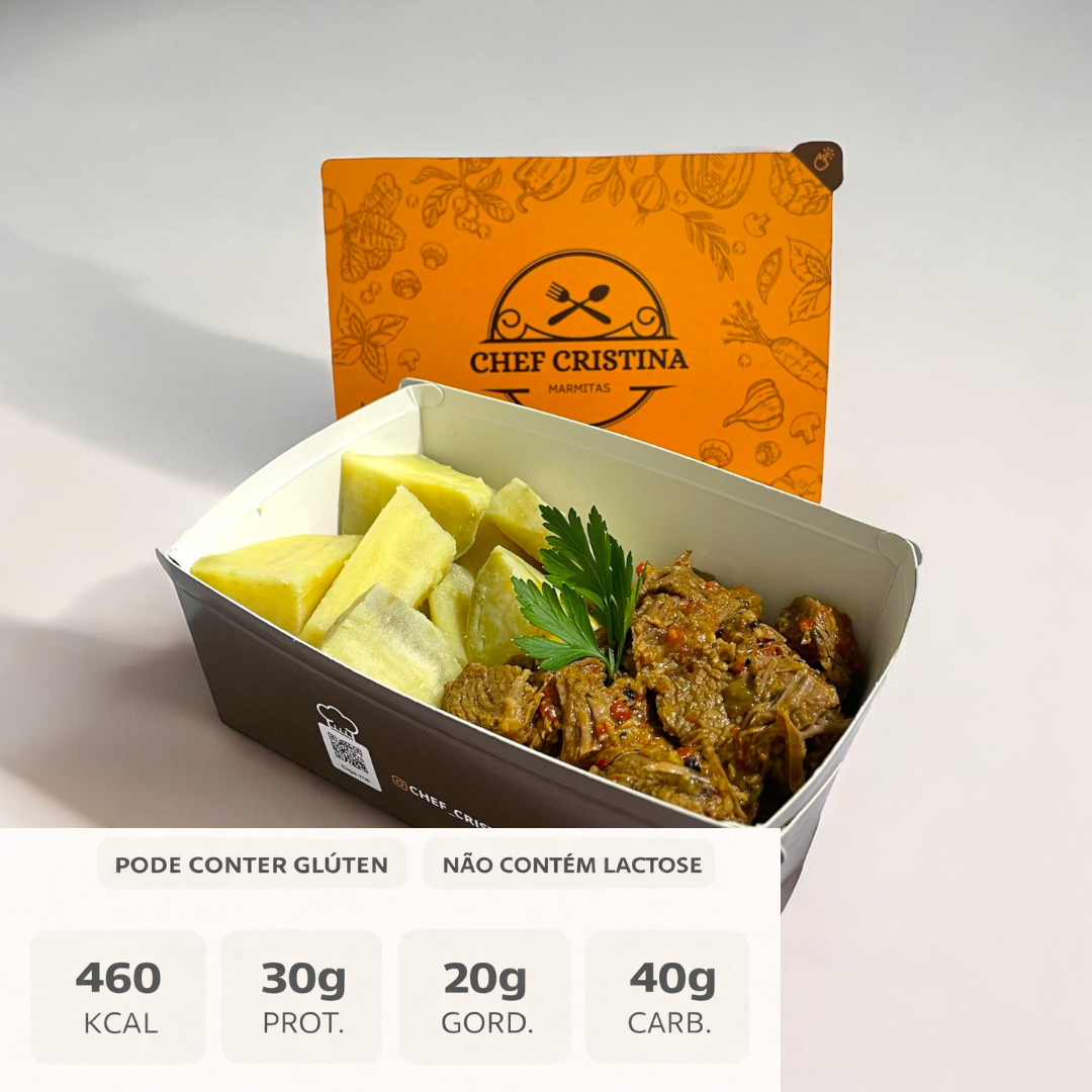 Musculo desfiado com batata doce - 380g