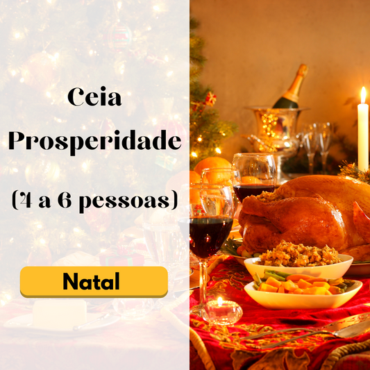 Ceia prosperidade de Natal pronta