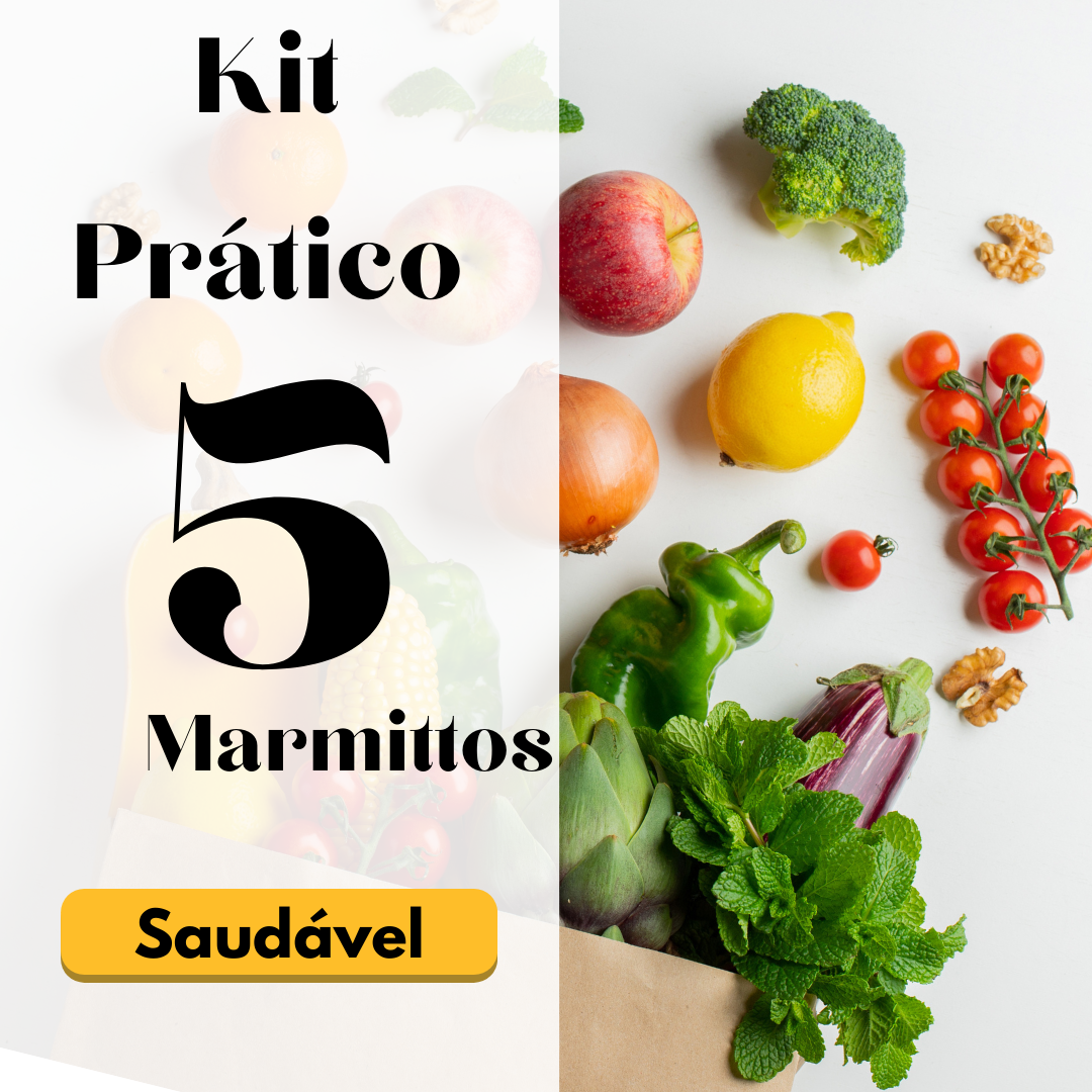 Kit 05 Marmitas - Saudável